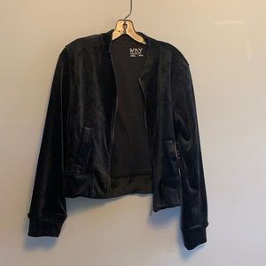 Velour Zip-up Sweater